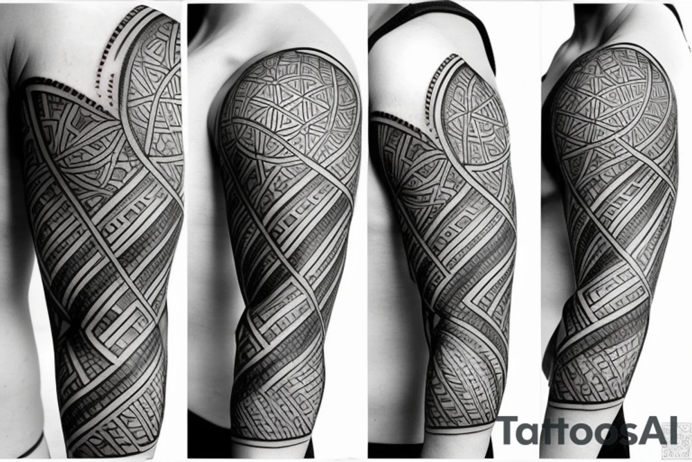 mathematically beautiful tattoo that goes on the shoulder tattoo idea