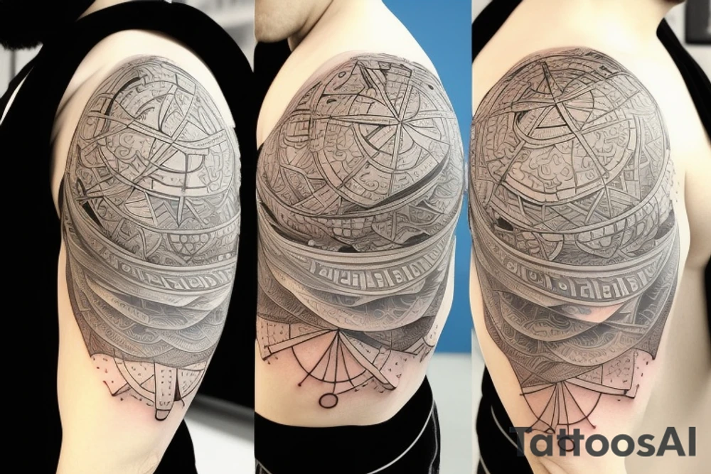 mathematically beautiful tattoo that goes on the shoulder tattoo idea