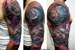 sci-fi tattoo with interconnected vasculature that goes on the shoulder, but still exposes lots of skin tattoo idea