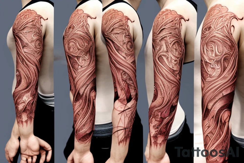 interconnected vasculature that goes on the shoulder, tattoo idea