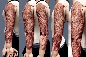 interconnected vasculature that goes on the shoulder, tattoo idea