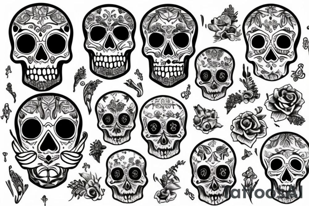 Skull tattoo idea