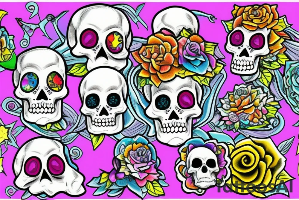 Skull tattoo idea