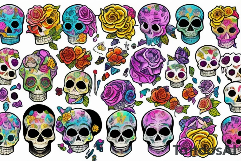 Skull tattoo idea