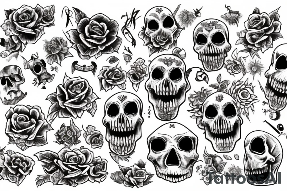 Skull tattoo idea