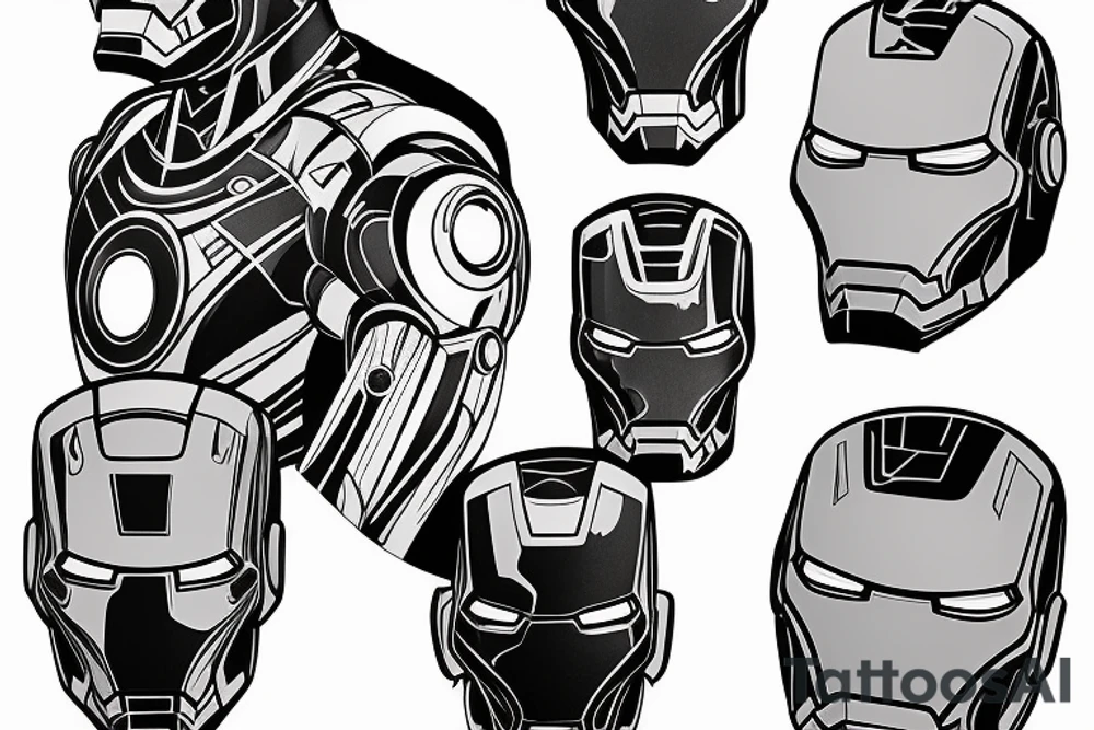 iron man inspired on the shoulder tattoo idea