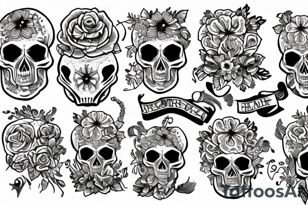 Skull tattoo idea