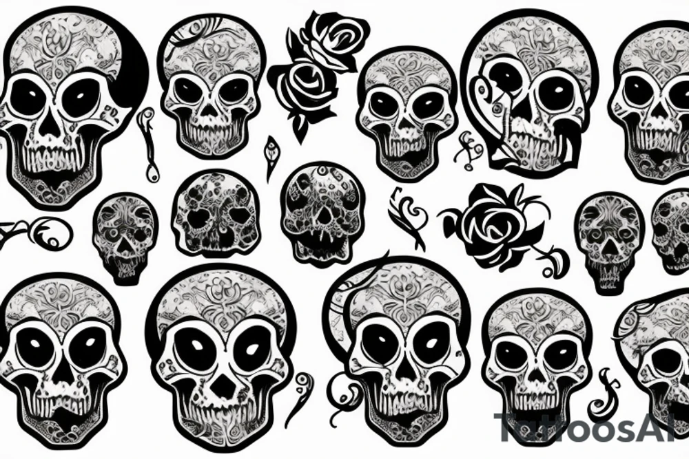 Skull tattoo idea