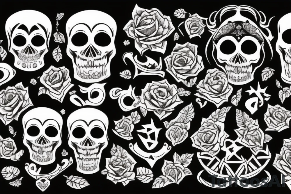 Skull tattoo idea
