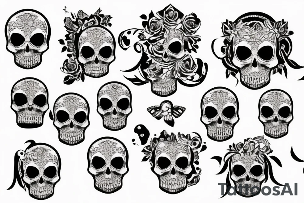 Skull tattoo idea