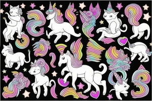 Kitten riding a unicorn tattoo idea