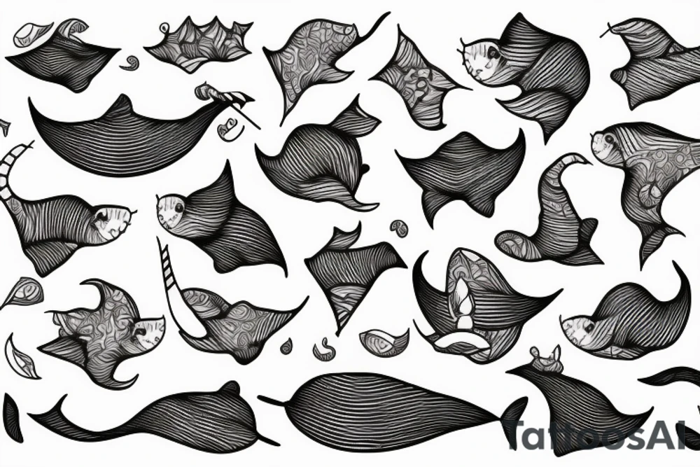 Narwhal tattoo idea