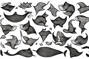 Narwhal tattoo idea