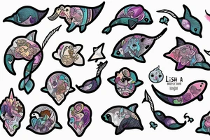Narwhal tattoo idea