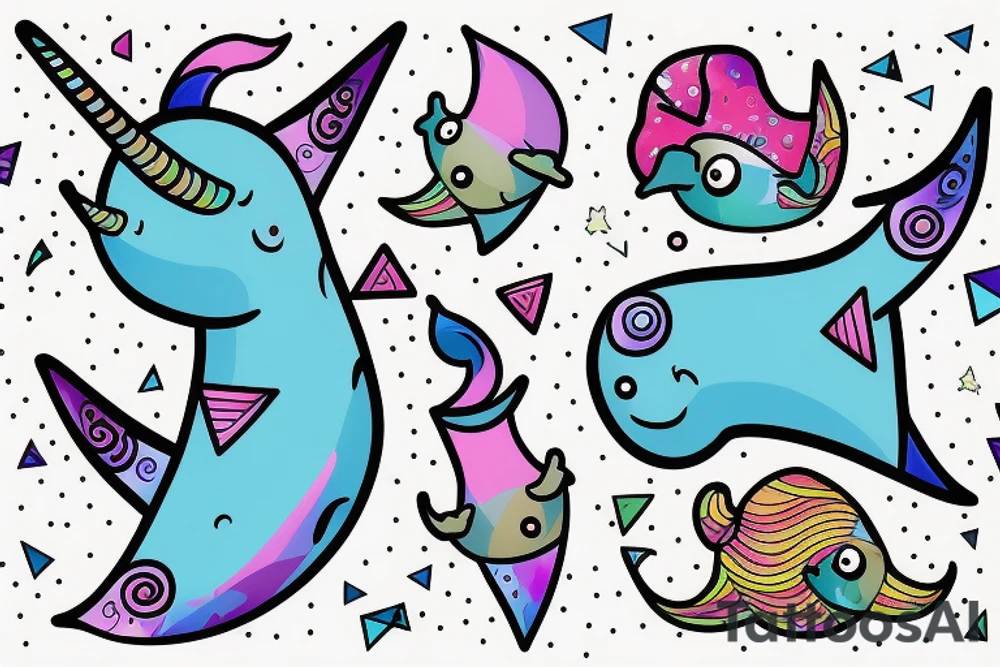 Narwhal tattoo idea