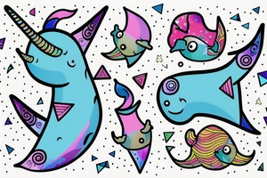 Narwhal tattoo idea