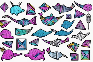 Narwhal tattoo idea