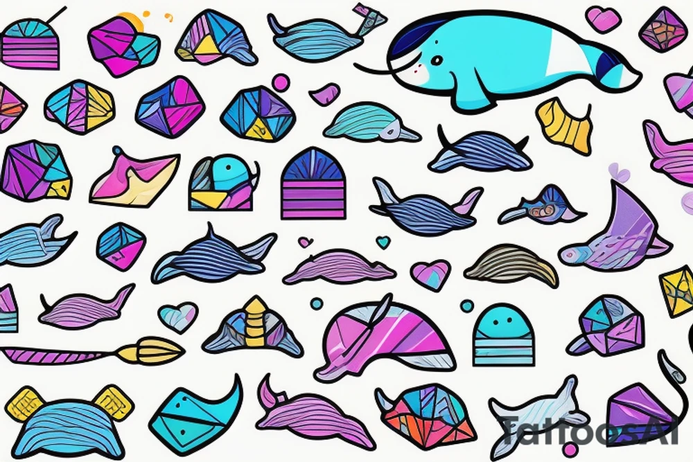 Narwhal tattoo idea
