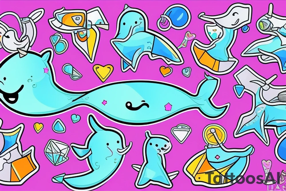 Narwhal tattoo idea