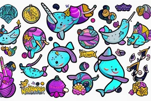 Narwhal tattoo idea