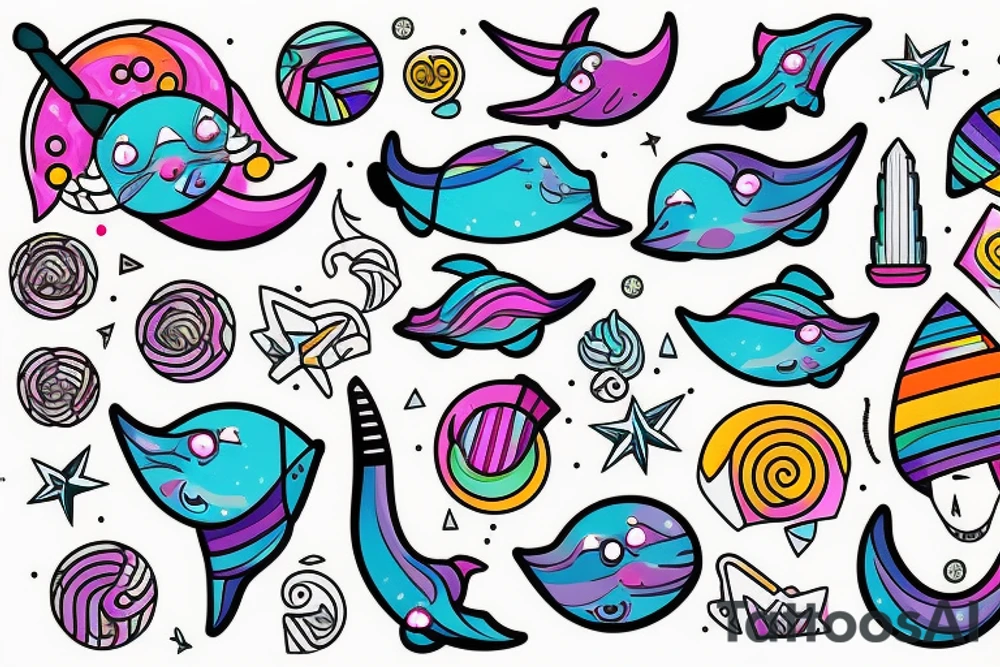 Narwhal tattoo idea