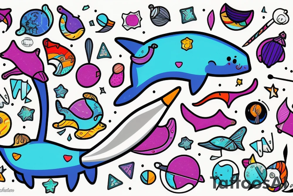 Narwhal tattoo idea