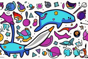 Narwhal tattoo idea