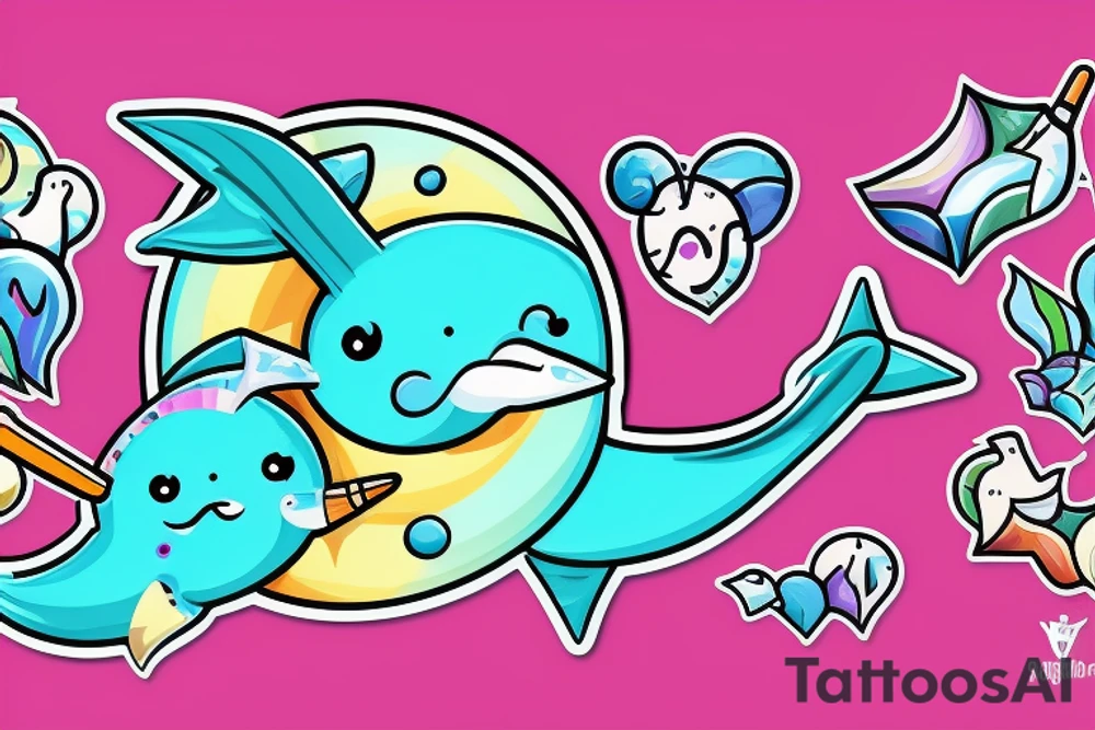 Narwhal tattoo idea