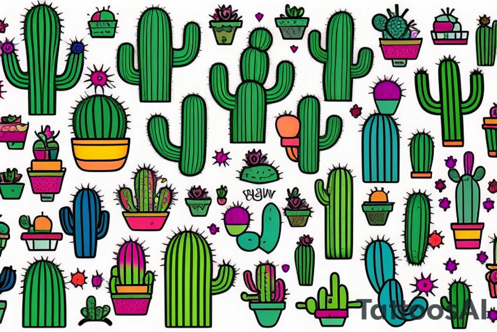 Cactus tattoo idea