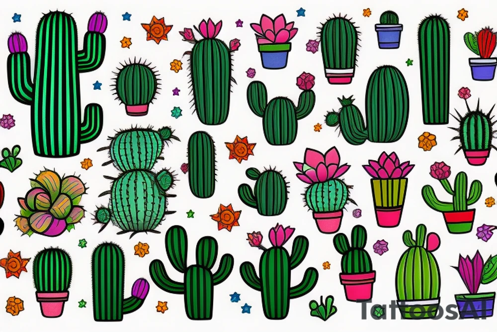 Cactus tattoo idea