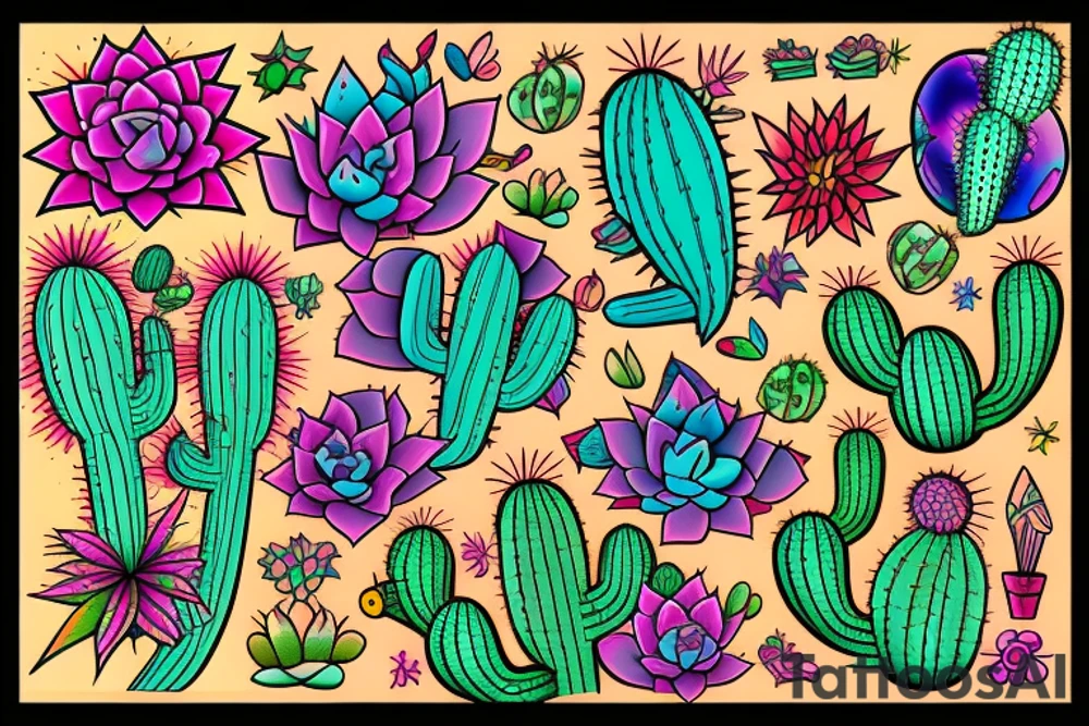 Cactus tattoo idea