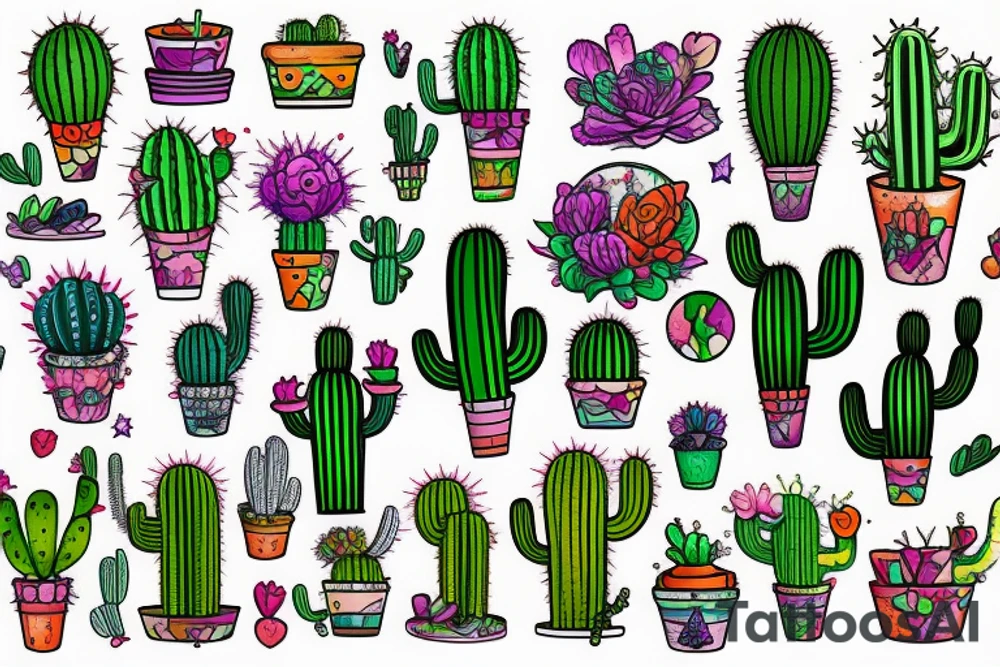 Cactus tattoo idea