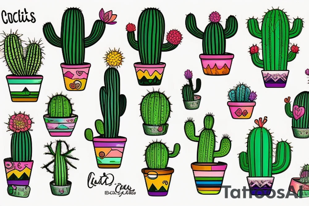 Cactus tattoo idea