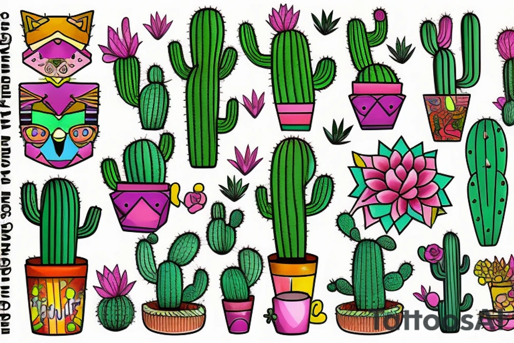 Cactus tattoo idea