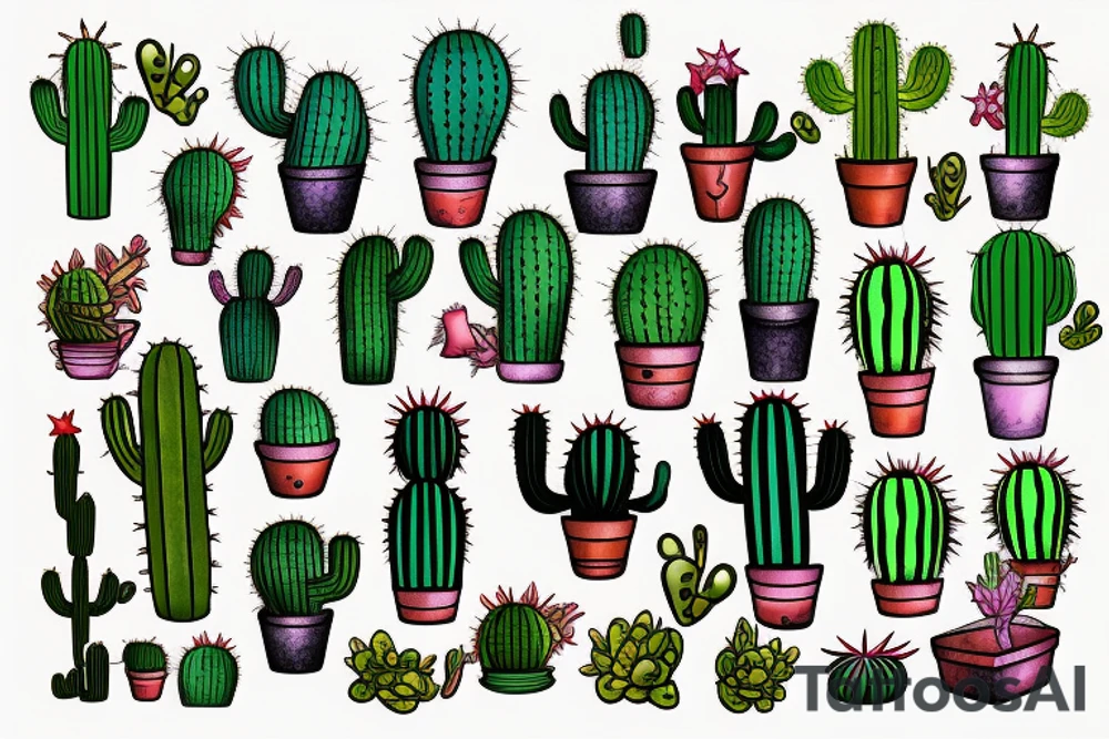 Cactus tattoo idea