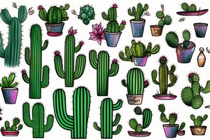 Cactus tattoo idea