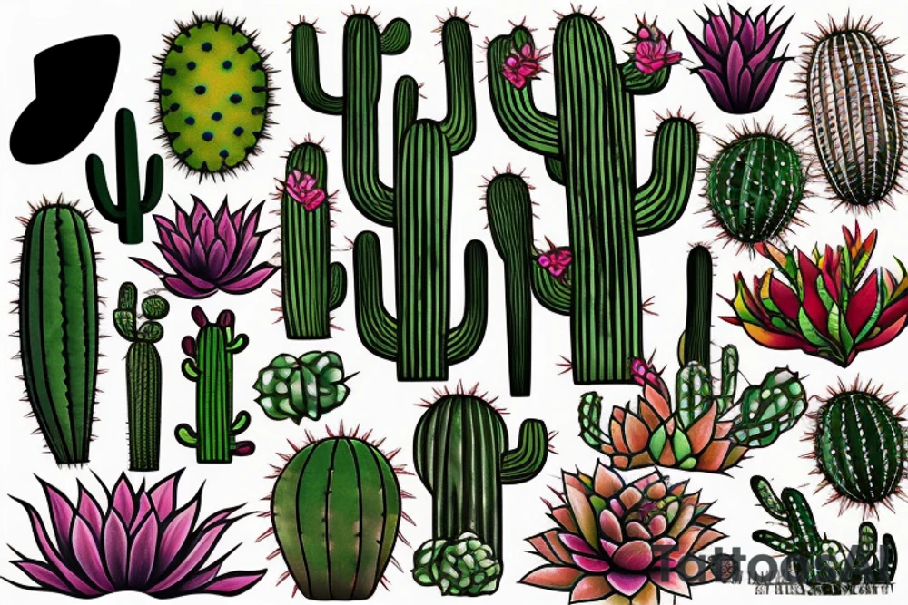 Cactus tattoo idea