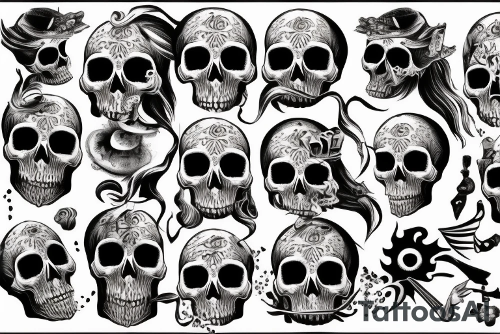 Skull tattoo idea