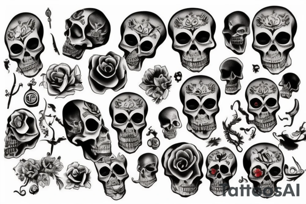 Skull tattoo idea