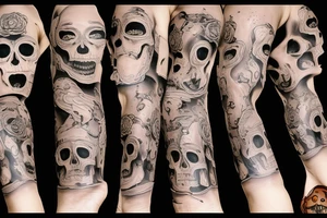 Melting skull tattoo idea