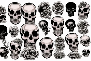Melting skull tattoo idea