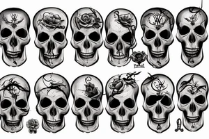 Melting skull tattoo idea