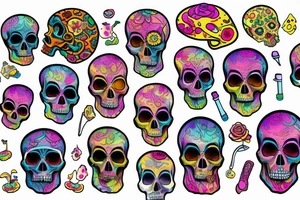 Melting skull tattoo idea