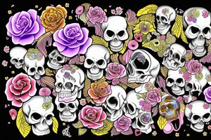 Melting skull tattoo idea
