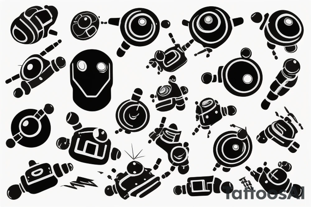nanobots on the shoulder tattoo idea