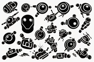 nanobots on the shoulder tattoo idea