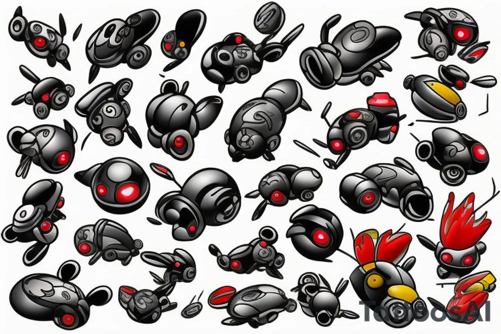 micro robots tattoo idea