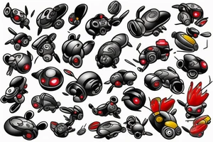 micro robots tattoo idea