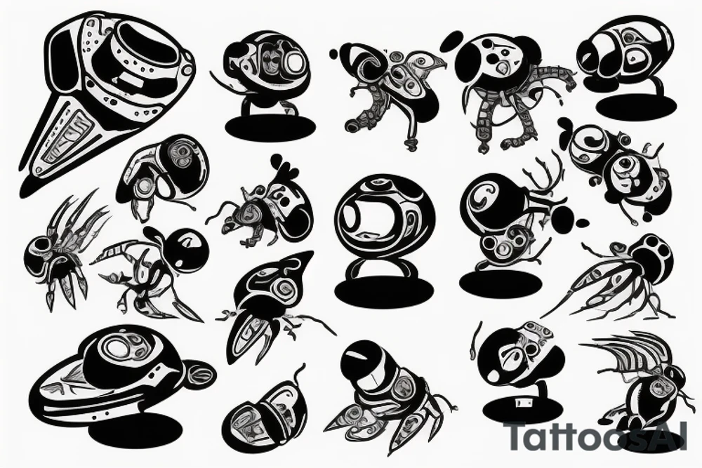 micro robots tattoo idea