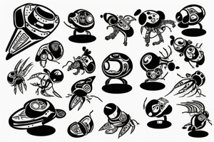 micro robots tattoo idea